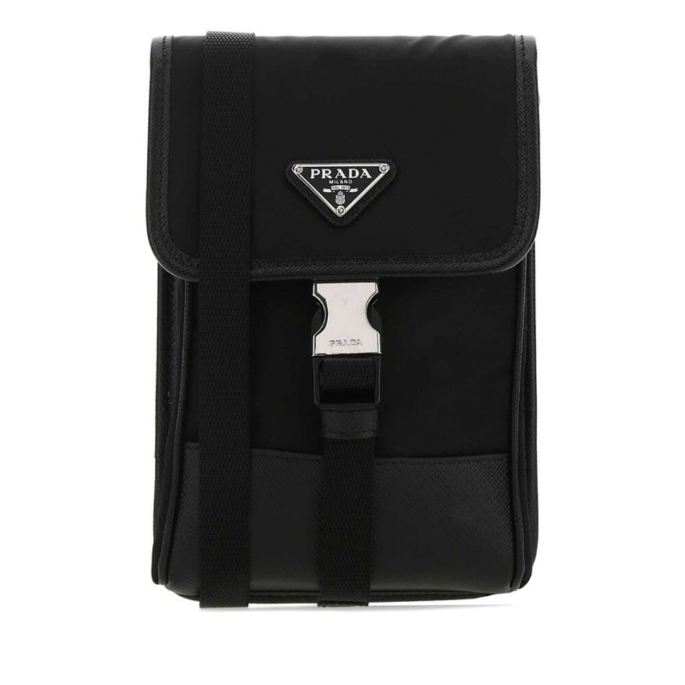 Prada Men Black Re-Nylon Phone Case